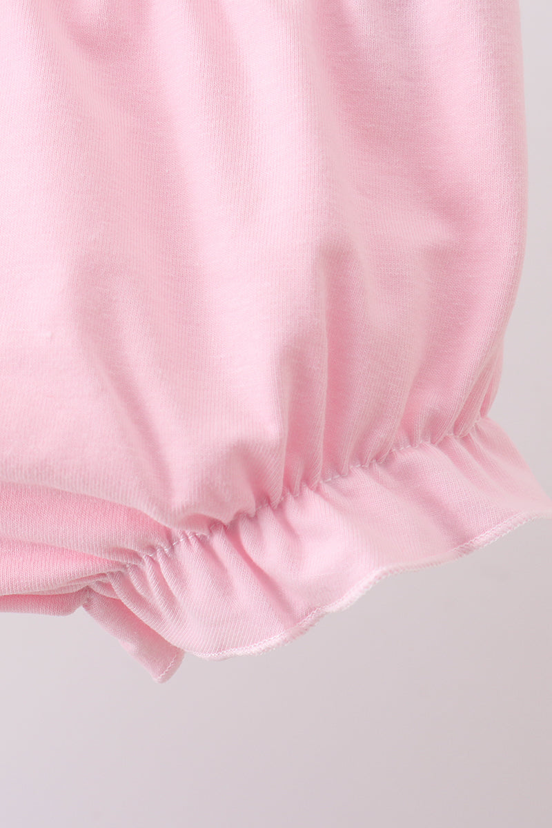 Blue floral print ruffle bloomer set